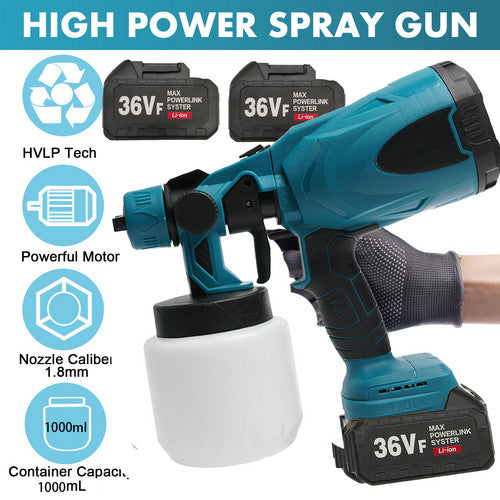 Cordless High Pressure Airless Spray Gun Paint Sprayer For Makita 18V Battery - Image 3