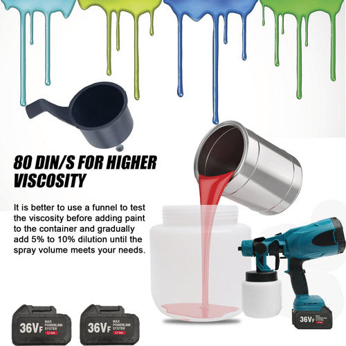 Cordless High Pressure Airless Spray Gun Paint Sprayer For Makita 18V Battery - Image 5
