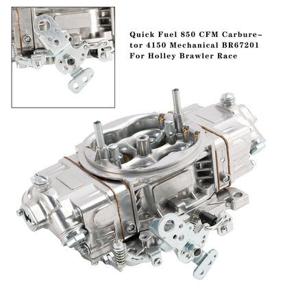 Quick Fuel 850 CFM Carburetor 4150 Mechanical BR67201 For Holley Brawler Race - Image 2