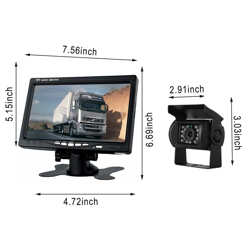 7'' Waterproof Monitor Reversing  Kit For Truck Caravan - Image 4