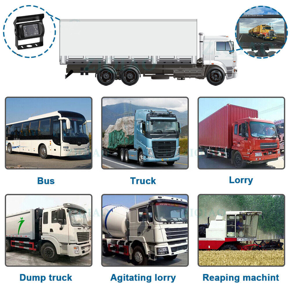 7'' Waterproof Monitor Reversing  Kit For Truck Caravan - Image 5