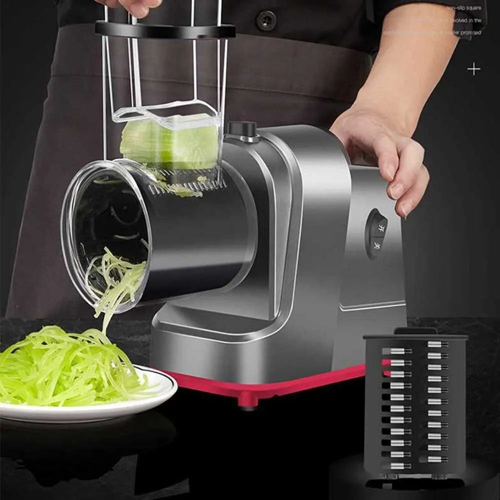 MAX 1200W Electric Cheese Grater Salad Maker With 5 Different Shapes of Blades AU - Image 3