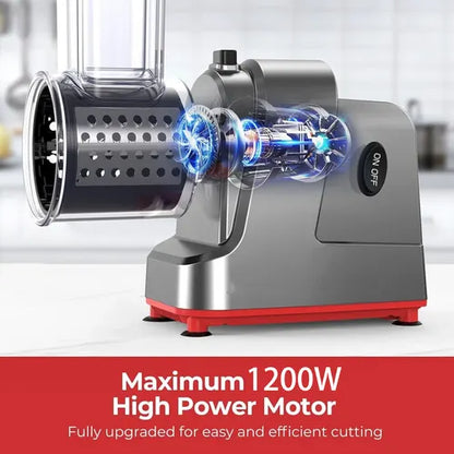 MAX 1200W Electric Cheese Grater Salad Maker With 5 Different Shapes of Blades AU - Image 5