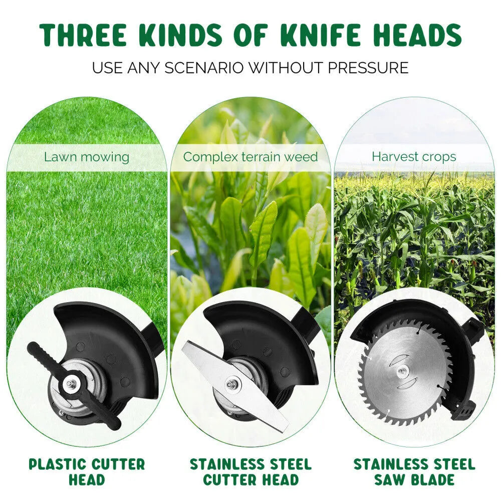 3in1 Cordless Grass Trimmer Grass Lawn Brush Cutter Whipper Snipper with 1 Battery - Image 6