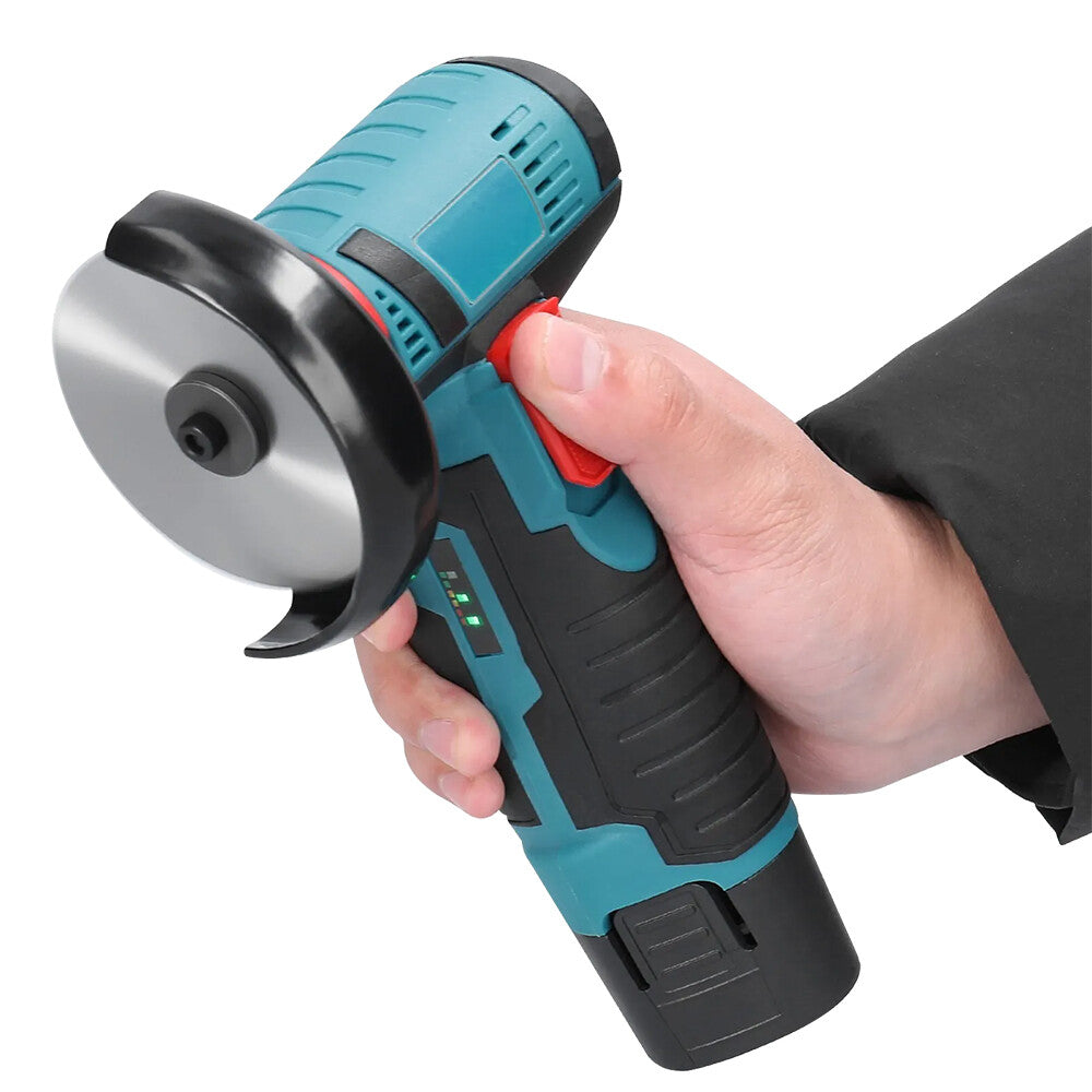 800W Mini Cordless Brushless Angle Grinder Cutting Tool W/ 2x Battery & Charger - Image 5
