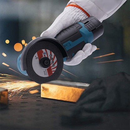 800W Mini Cordless Brushless Angle Grinder Cutting Tool W/ 2x Battery & Charger - Image 8