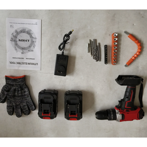 Cordless Drill w/2 Battery Heavy Duty Impact Driver Kit Brushless Hammer Set - Image 2