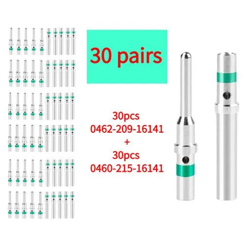 30 pairs Silver solid pin FOR Deutsch DT Series solid pin Connector Male & Female