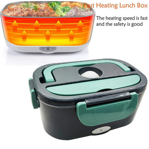 2 in1 Home Car Electric Lunch Box Stainless Steel Food Heating Bento Box AU Plug - Image 9
