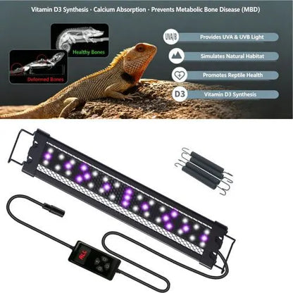 30cm Adjustable Reptile 5.0UVA UVB Lamps LED Light for Reptile Tanks Pet Lighting System - Image 2