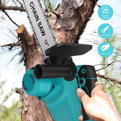 12"inch Cordless Electric Chainsaw + 2 Battery 2 Chain Brushless Wood Cutter Saw - Image 5