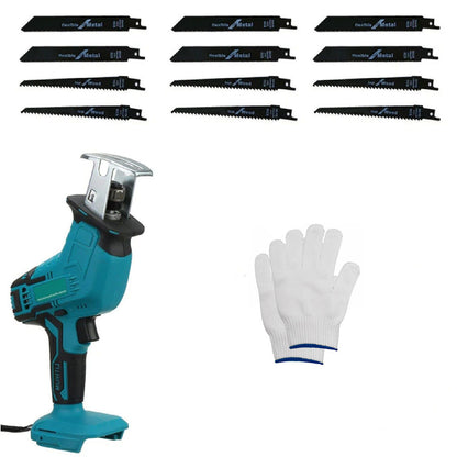 Blue Cordless Electric Reciprocating Saw Cutter with Blades without battery - Image 2