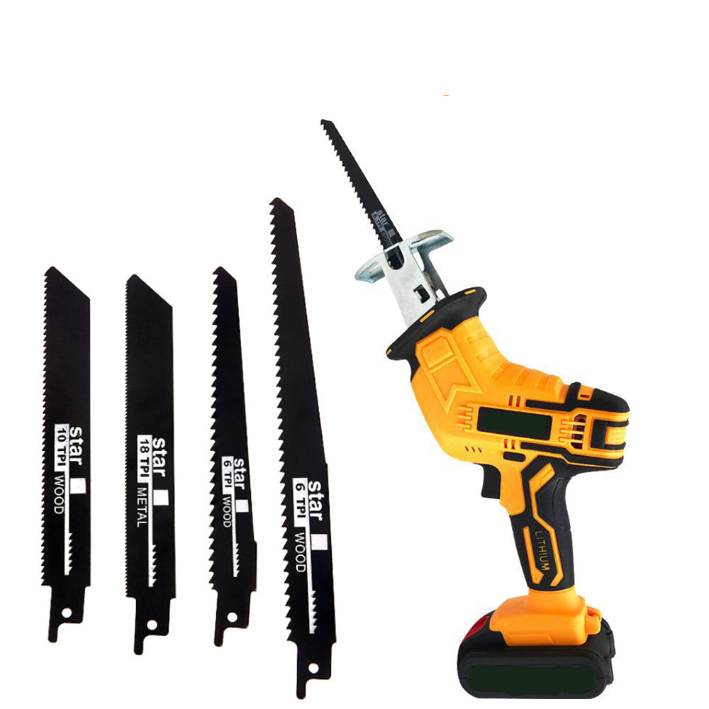Yellow Cordless Electric Reciprocating Saw Cutter w+ Blades For Makita Battery - Image 3