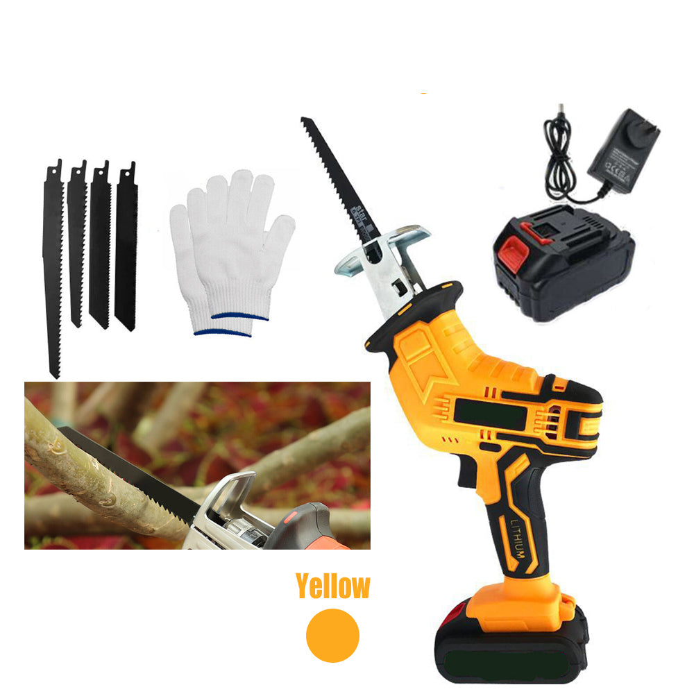Yellow Cordless Electric Reciprocating Saw Cutter w+ Blades For Makita Battery - Image 4