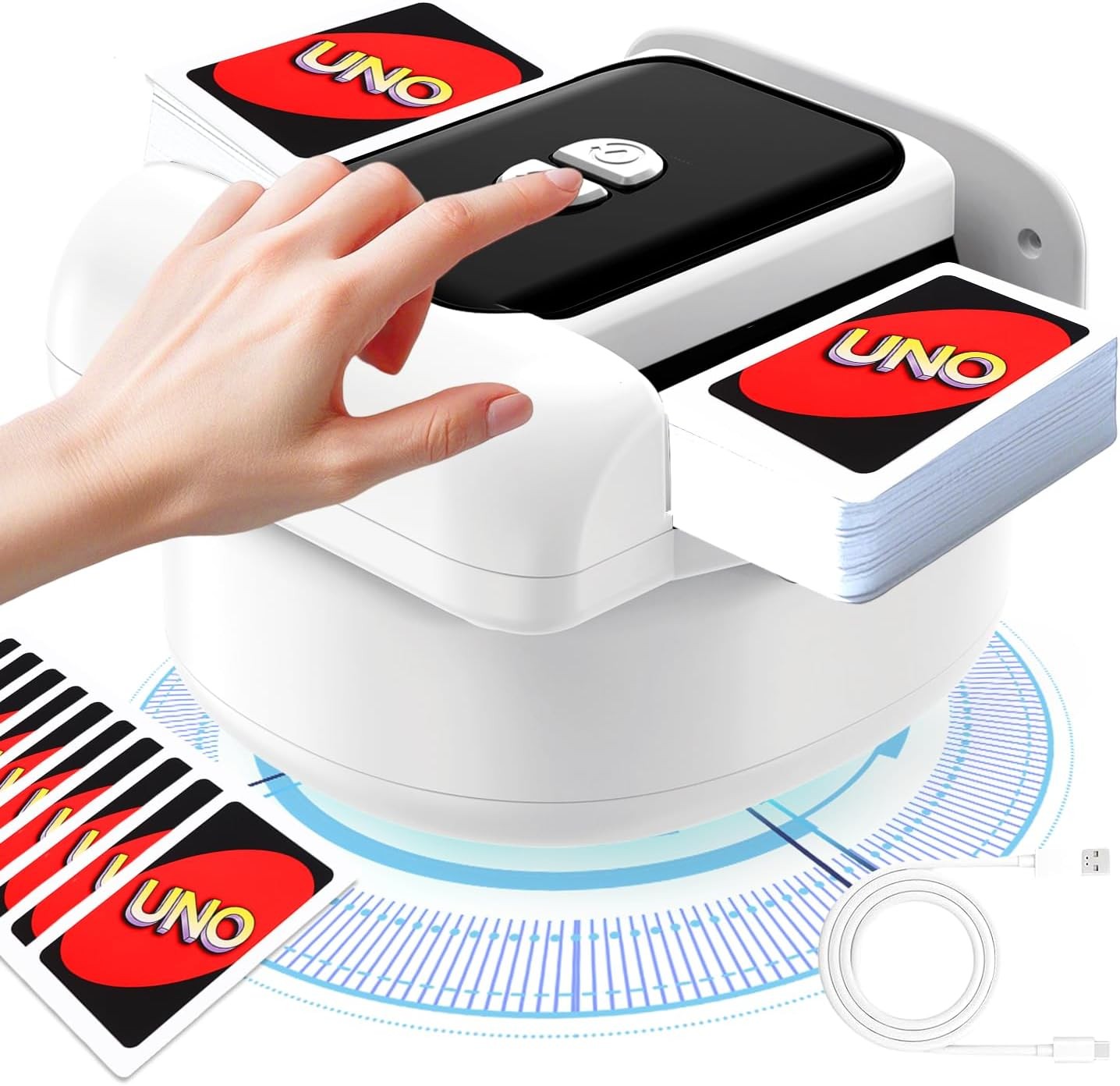 2 Deck Automatic Card Shuffler Board Game Poker Playing Cards Shuffling Machine - Image 2