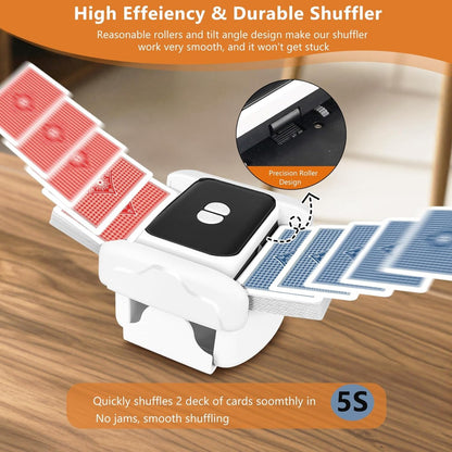 2 Deck Automatic Card Shuffler Board Game Poker Playing Cards Shuffling Machine - Image 3