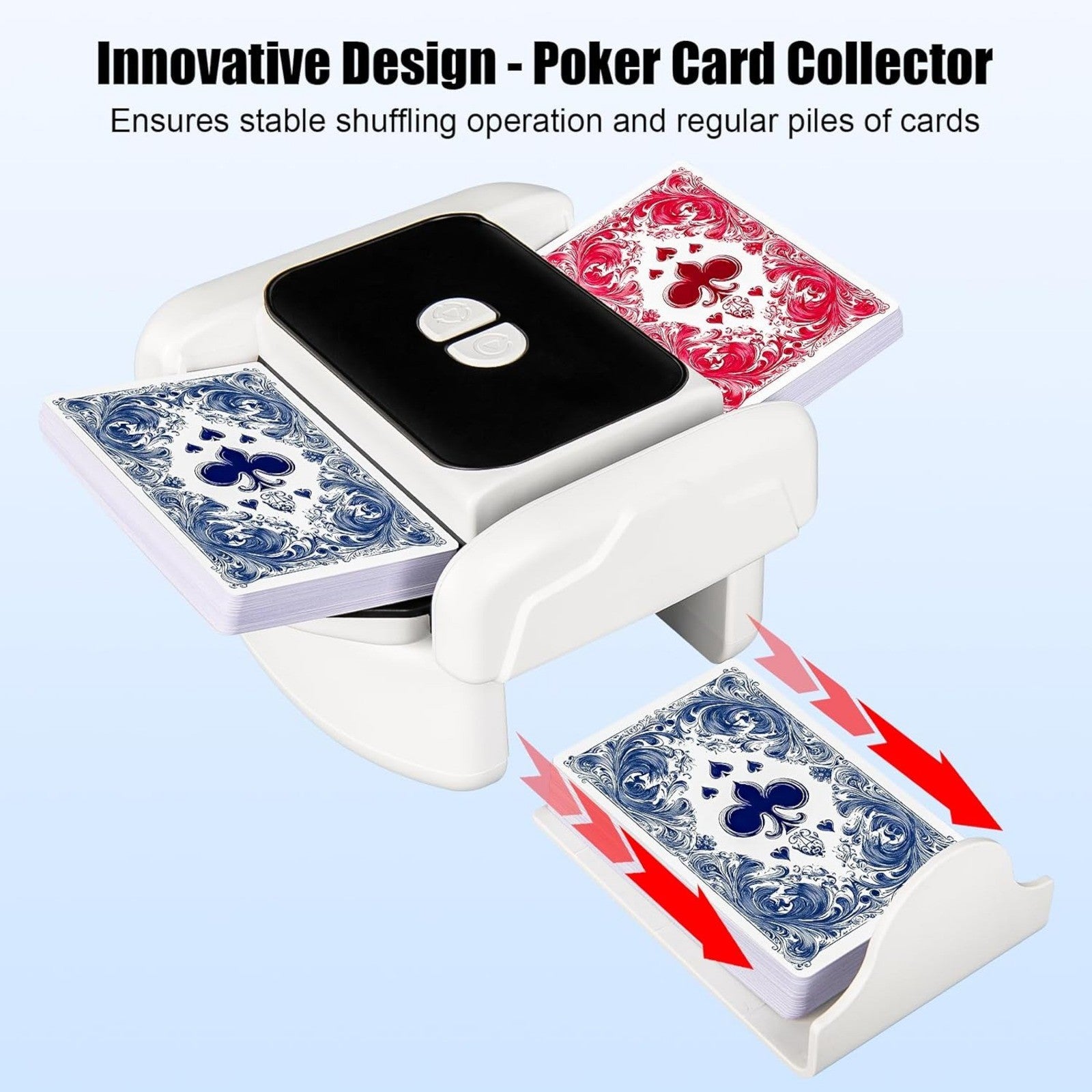 2 Deck Automatic Card Shuffler Board Game Poker Playing Cards Shuffling Machine - Image 4