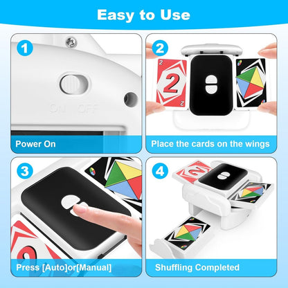2 Deck Automatic Card Shuffler Board Game Poker Playing Cards Shuffling Machine - Image 5