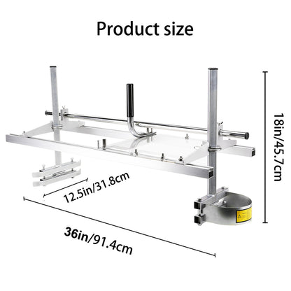 Chainsaw Mill For Saws 14"-36" Bar Furniture Making Wood Cutting Aluminum Steel - Image 2