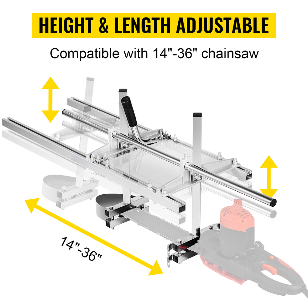 Chainsaw Mill For Saws 14"-36" Bar Furniture Making Wood Cutting Aluminum Steel - Image 6