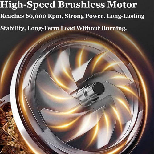 Cordless Blower Portable Handheld Electric Brushless Turbo Jet Fan w/2 Batteries - Image 9
