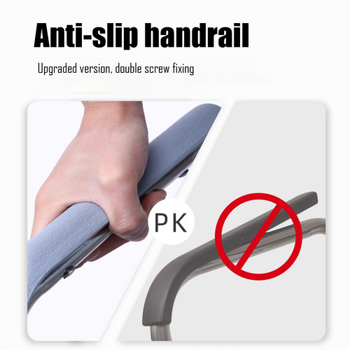 Upgrade 64-74cm Raised Toilet Seat Riser w/ Arms For Elderly Handicap Bathroom - Image 4