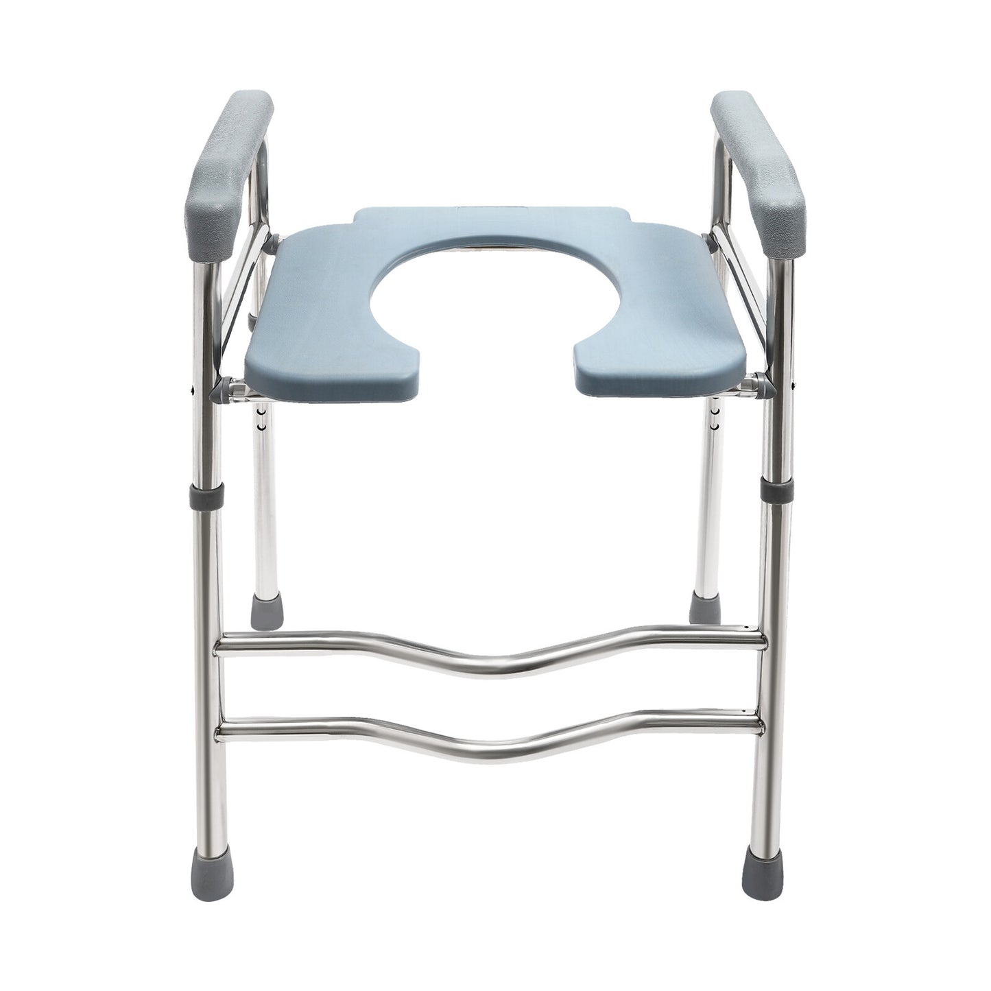 Upgrade 64-74cm Raised Toilet Seat Riser w/ Arms For Elderly Handicap Bathroom - Image 8