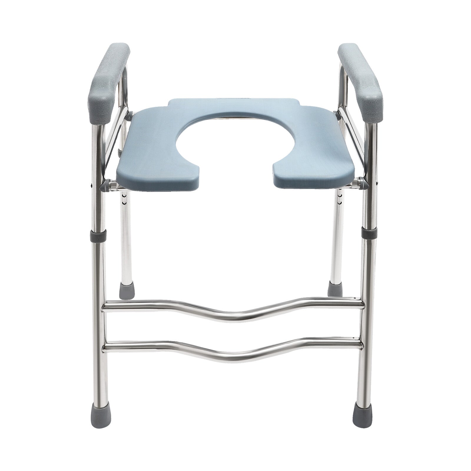 Upgrade 64-74cm Raised Toilet Seat Riser w/ Arms For Elderly Handicap Bathroom - Image 8