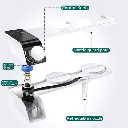 Toilet Bidet Seat Dual Nozzles Bidet Non Electric Toilet Water Sprayer Bathroom - Image 7