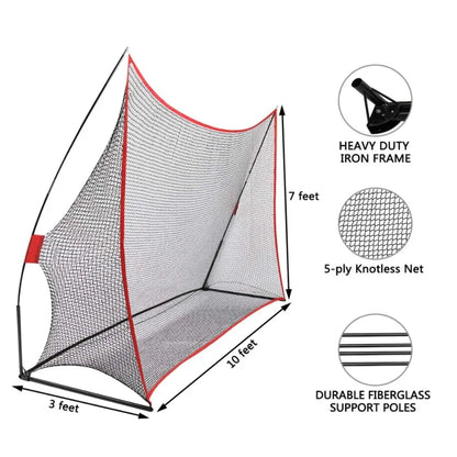 3M Huge Golf Practice Net Portable Hitting Swing Training Net Outdoor +Carry Bag - Image 2