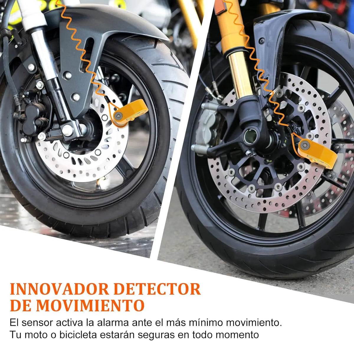 Motorcycle Alarm Disc Lock Motor Bike Brake Security Electric Rotor Bike Lock RED - Image 5