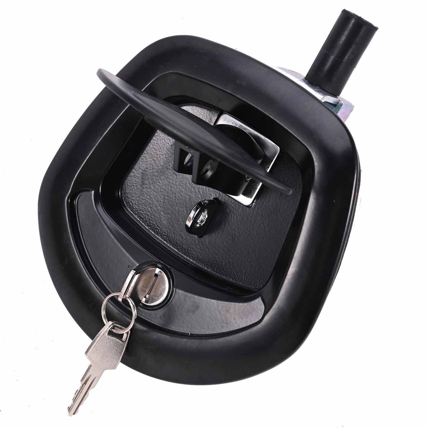 Black Power Operated Central Locking Handle Whale Tail Lock Recessed Folding 12V - Image 3