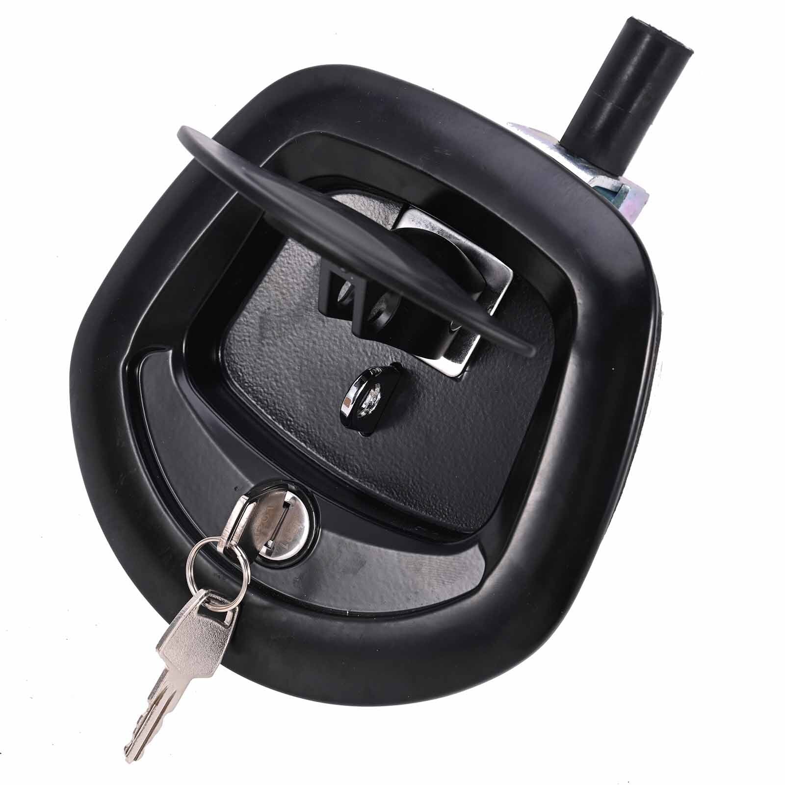 Black Power Operated Central Locking Handle Whale Tail Lock Recessed Folding 12V - Image 3