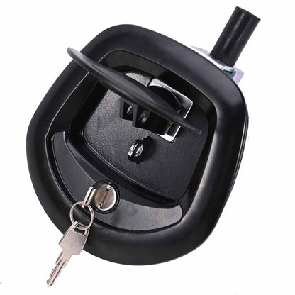 Black Power Operated Central Locking Handle Whale Tail Lock Recessed Folding 12V - Image 3
