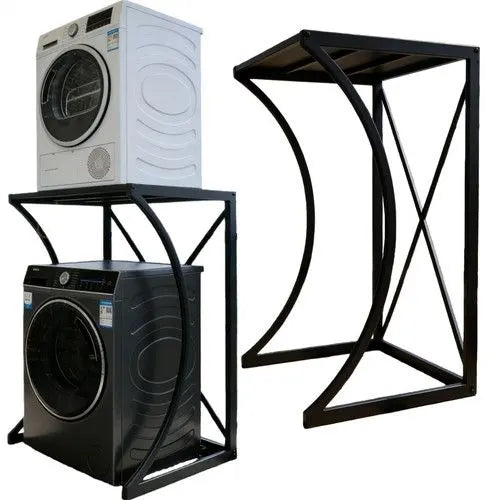 ORIGINAL Dryer Stand Maxi: Portable Dryer Rack Heavy Duty Steel Capacity Black for Washer/Dryer/Mini Fridge