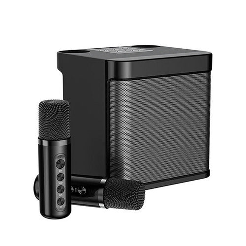 Black Karaoke Machine with 2 Wireless Microphones Bluetooth-Compatible 5.0 for Parties - Image 3