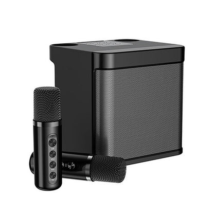 Black Karaoke Machine with 2 Wireless Microphones Bluetooth-Compatible 5.0 for Parties - Image 3