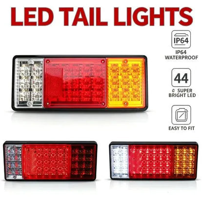 2X 44 LED Tail Lights Trailer Ute Caravan Truck Stop Indicator rear LAMP 10-30V - Image 7