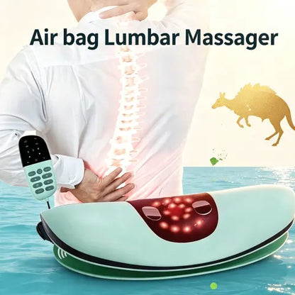 AirBag Heated Lumbar Traction Lower Back Massager & Stretcher EMS Therapy Remote - Image 2