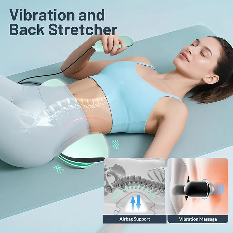 AirBag Heated Lumbar Traction Lower Back Massager & Stretcher EMS Therapy Remote - Image 3