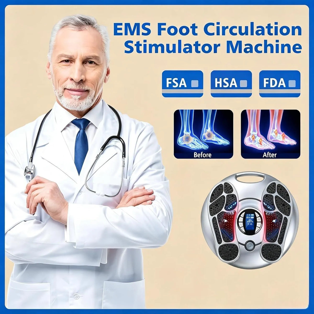 NEW Electromagnetic Foot Circulation Massager Neuropathy for Foot AU - Image 5