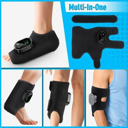 Black Cordless Ankle Heating Pad, Foot and Ankle Massager with Heat Foot Renew Triple  - Image 4