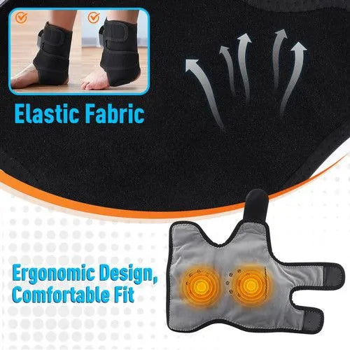 Black Cordless Ankle Heating Pad, Foot and Ankle Massager with Heat Foot Renew Triple  - Image 8