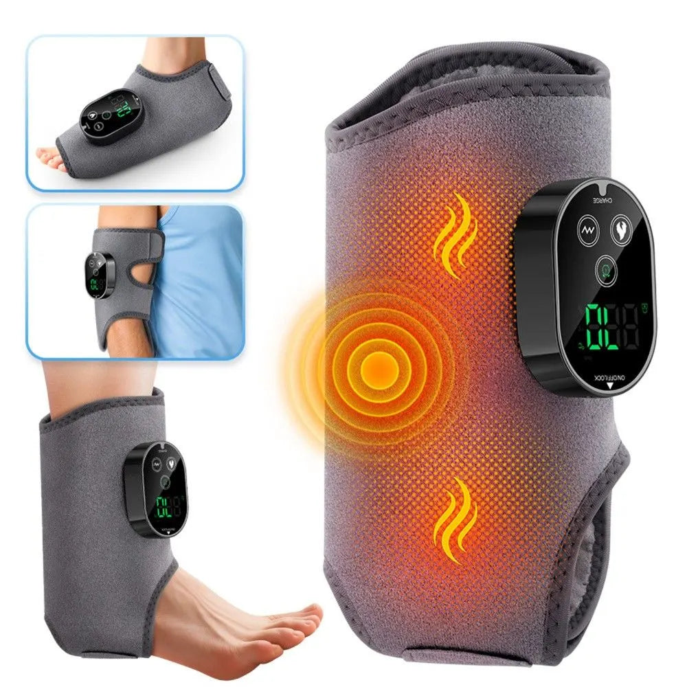 GRAY Cordless Ankle Heating Pad, Foot and Ankle Massager with Heat Foot Renew Triple  - Image 6