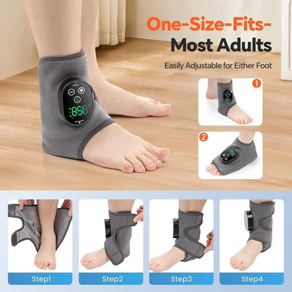 GRAY Cordless Ankle Heating Pad, Foot and Ankle Massager with Heat Foot Renew Triple  - Image 7
