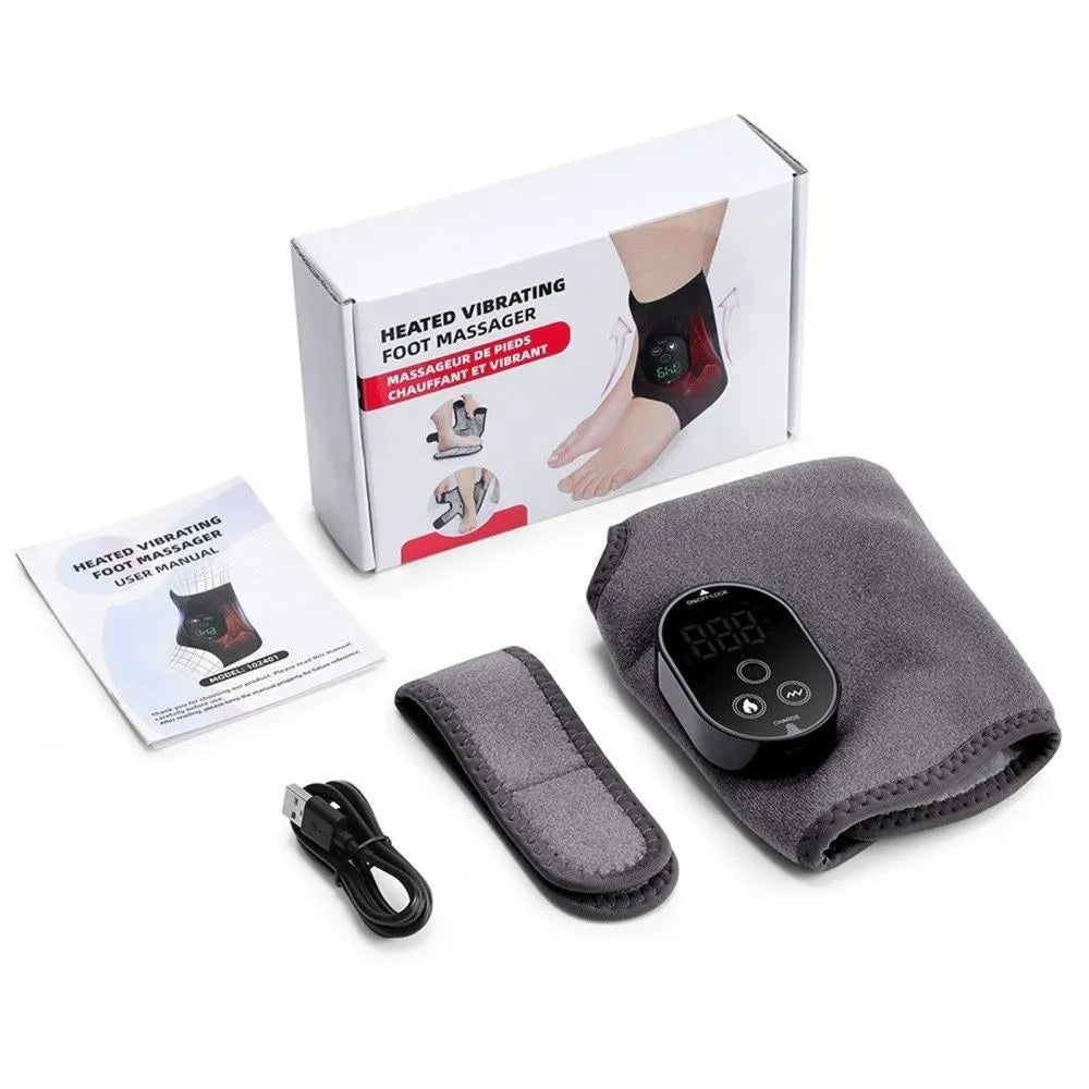 GRAY Cordless Ankle Heating Pad, Foot and Ankle Massager with Heat Foot Renew Triple  - Image 8