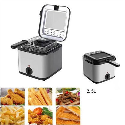 Electric Deep Fryer 2.5L French Frie Machine Oil Hot Pot Fried Chicken Grill - Image 3