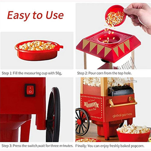 Electric Home Popcorn Machine Classic Car Corn Popper Maker For Kid Gift - Image 6