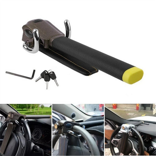Car Steering Wheel Anti-theft Lock Foldable Anti-theft Security Car T-Lock - Image 3