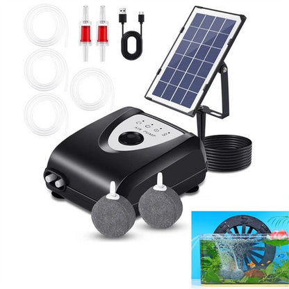 Solar Pond Pump Air Pump Solar Powered Pool Fish Tank Oxygenator Oxygen Aerator - Image 2